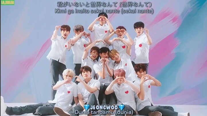(MV IndoSub) TREASURE - I Love You (사랑해) (Japanese Ver.) easy lirik color coded lyrics (LA_KHILDA)