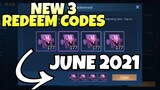NEW 3 REDEEM CODES IN MOBILE LEGENDS | JUNE 2021 | REDEEM NOW (WITH PROOF) || MLBB
