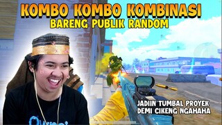 KOMBO KOMBO KOMBONISI BARENG RANDOM GG!!! RELA JADI TUMBAL DEMI SEBUAH KATA CIKENGG!!! | PUBG Mobile