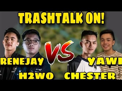 Renejay and H2wo vs Yawi and Chester | Mobile Legends | Trashtalk on!