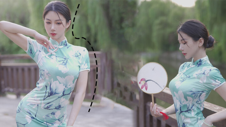 [Dance] ใส่ชุดกี่เพ้าที่แหวกข้างเต้นเพลง Duo Qing Zhong