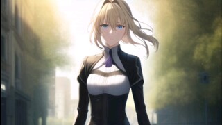 Violet Evergarden through the eyes of AI [AI drawing] Violet