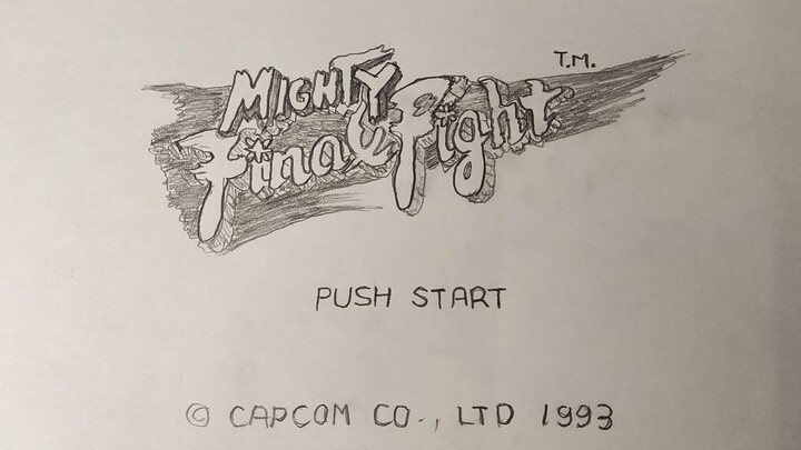 Pencil Drawing of "Final Fight": It's Magic