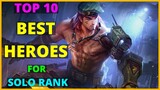 TOP 10 BEST HEROES FOR SOLO RANKED IN MOBILE LEGENDS 2021