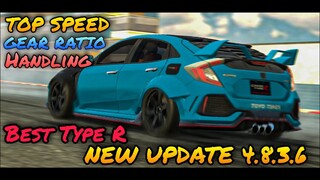 TOP SPEED, GEAR RATIO, & HANDLING of Honda Civic Type R (FK8) in Car Parking Multiplayer New Update