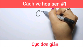 Cách vẽ hoa sen p1