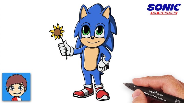 Cara Menggambar Baby Sonic dengan Mudah