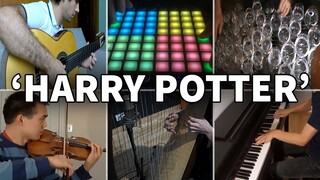 Who Played It Better: Harry Potter Theme (Glasses Of Water, Piano, Guitar, Violin, Launchpad, Harp)