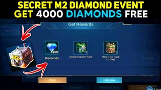 GET 4000 DIAMONDS FROM THE M2 TOURNAMENT SECRET EVENT || MOBILE LEGENDS