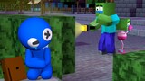 Monster School: Blue, Please Come Back Family | Rainbow Friend x Minecraft Animation