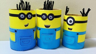 Cách làm ống đựng bút ngộ nghĩnh từ lõi giấy / Pen Holder Making