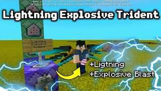 How to make a Lightning Explosive Trident in Minecraft using Command Block Tricks