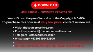 Jon Brosio - Complete Creator v2