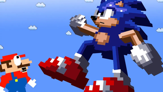 Mario Bros vs the Giant Zombie Sonic Maze - แอนิเมชั่นเกม