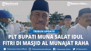 Plt Bupati Muna Bachrun Labuta dan Sejumlah OPD Salat Idul Fitri di Masjid Al Munajat Raha