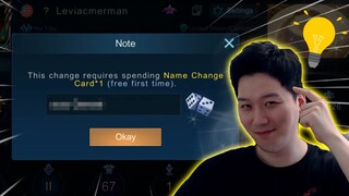 Gosu General's IQ 200 name changing | Mobile Legends