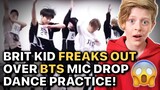 Reaction to BTS Mic Drop Dance Practice (방탄소년단) - KID FREAKS OUT!