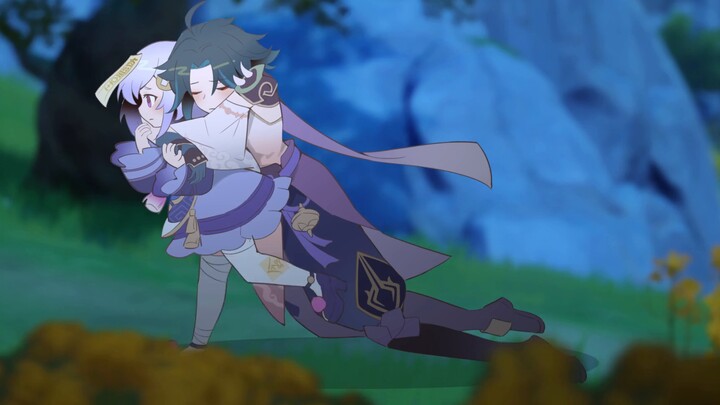 That’s how Qiqi carried Xiao back at that time!