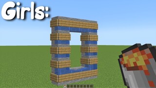 how girls and boys create a nether portal