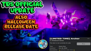 Official Tower Defense Simulator Update/Halloween Release Date (ROBLOX)