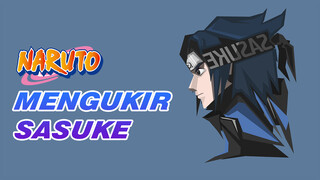 Mengukir Uchiha Sasuke di Kayu