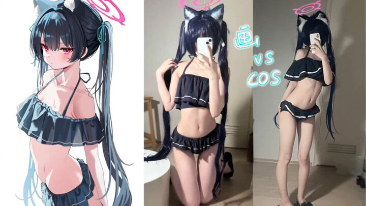 Hãy thử vẽ + cosplay áo tắm của Kuromi Serika!