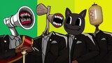 Megaphone & SIren Head & Cartoon Cat - Coffin Dance Meme Cover