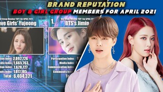 [Brand Reputation] K-Pop Idols Boy & Group Members Most Popular on SouthKorea April 2021