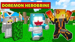 TÔ GÀ TROLL JACK BẰNG HEROBRINE DORAEMON SIÊU MẠNH TRONG MINECRAFT*DORABRINE CHIẾM LÀNG SINH TỐ