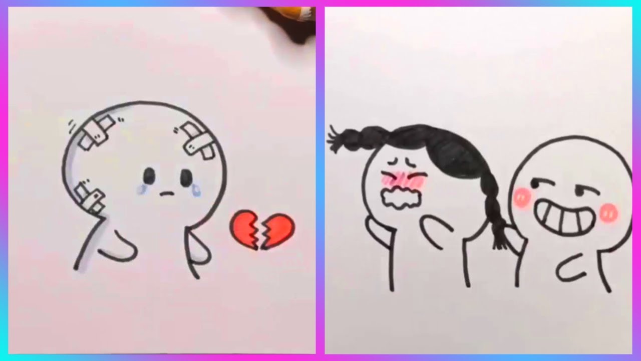 Đỉnh Cao Tik Tok 💘 Vẽ Hình Cute Đáng Yêu 💘 Những Hình Vẽ Cute #2 💘How To  Draw Cute Pictures - Bilibili