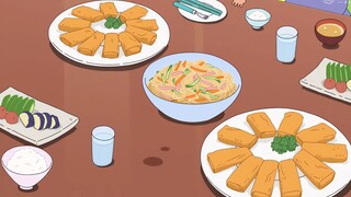 [Crayon Shin-chan] Today's breakfast is very rich, green pepper and shredded pork puff bread and car