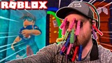 PUTTING CLOTHESPINS ON MY FACE EVERY TIME I GET HIT! -- ROBLOX FLEE THE FACILITY