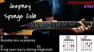 Jeepney - Sponge Cola (Guitar Cover With Lyrics & Chords)