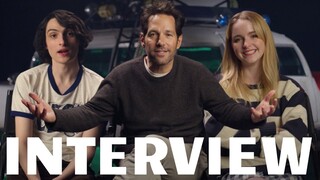 GHOSTBUSTERS: FROZEN EMPIRE - Behind The Scenes Talk With Finn Wolfhard, Mckenna Grace & Paul Rudd