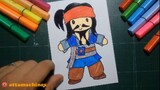 How to draw Jack Sparrow ( vẽ nhân vật Jack Sparrow )