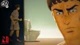 Lucius Experiences a Japanese Toilet | Thermae Romae Novae | Clip | Netflix Anime