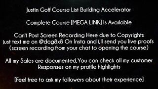 Justin Goff Course List Building Accelerator download