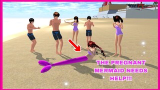 There Is A Pregnant Mermaid Trap on the Beach So I Help Her in Sakura School Simulator