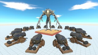 Cannon Circle Against Units - Animal Revolt Battle Simulator