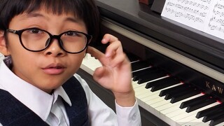 Piano berusia 10 tahun memainkan "Spirited Away" di hari sungai, kisah Xiaoqian dan Bailong?