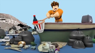 Roblox Kutip Sampah Di Laut!!!