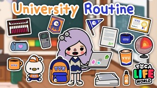 TOCABOCA UNIVERSITY ROUTINES 📚✏️🏫 | Dormitory life , Study | ชีวิตเด็กหอในมหาลัย | TOCA LIFE WORLD