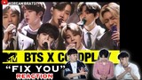 [REACT] Korean guys react to BTS - "Fix You by Coldplay" Cover #96 (ENG SUB)