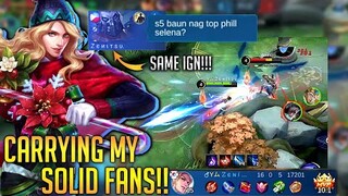 I MET SOME SOLID FANS ON RANK GAME AND I CARRIED THEM USING LANCELOT | Mobile Legends