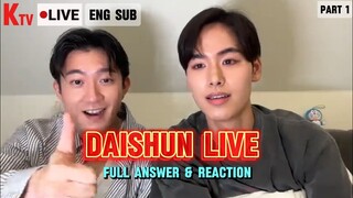 How Shun Confess To Dai? (DaiShun YT Live pt 1) Eng Sub Reaction Video