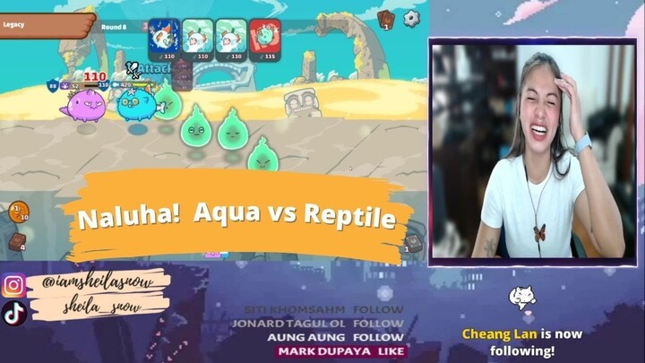 How To Beat Aqua With Your Reptile | Axie Infinity