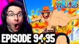LUFFY'S BROTHER ACE?! | One Piece Episode 94 & 95 REACTION | Anime Reaction