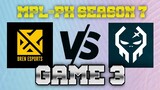 BREN VS EXE [GAME 3] BREN ESPORTS VS EXECRATION | MPL-PH SEASON 7 WEEK 2 DAY 3