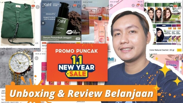 Unboxing & Review Barang Belanjaan Shopee Haul Promo 1.1 2022