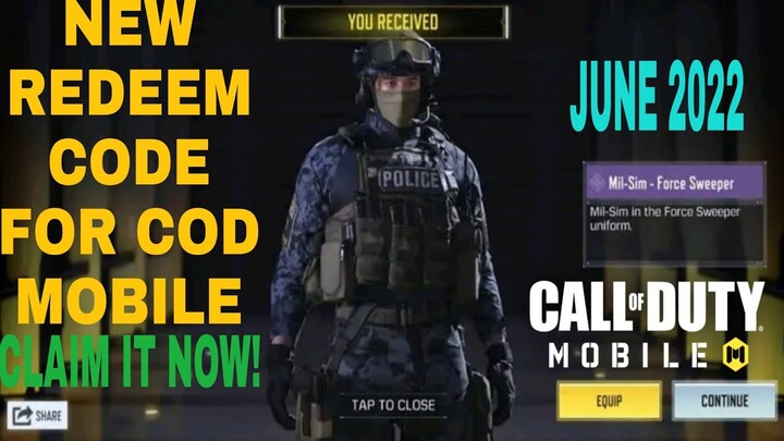 *June 2022* Call Of Duty Mobile New Redeem Code | Cod Mobile Redeem Code Garena